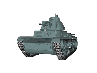 德国pzkpfw-35t<em>型</em>轻型坦克su模型，坦克草图大师模型...