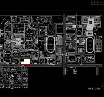 大学生活动中心建筑施工图，活动中心CAD施工图纸下载