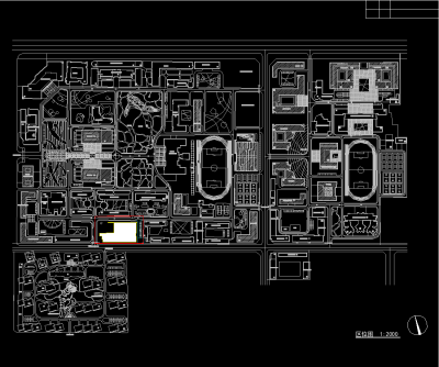 大学生活动中心建筑施工图，活动中心CAD施工图纸下载