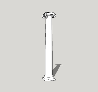 现代柱子草图大师模型，柱子sketchup模型下载