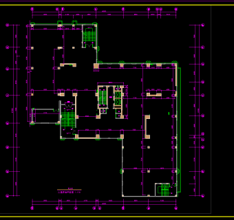 建行支行管理中心CAD施工图，办公空间CAD施工图下载