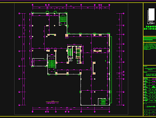 建行支行管理中心CAD施工图，办公空间CAD施工图下载