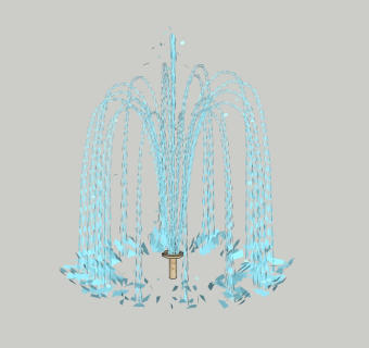 现代喷泉、喷涌草图大师模型，喷泉sketchup模型下载