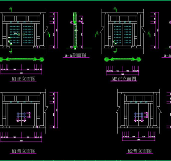 护国寺CAD图纸，寺庙CAD施工图下载