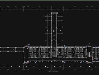 四层框架结构教学楼建筑给排水施工图CAD图纸
