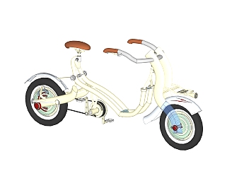 自行车，sketchup模型，skp模型下载
