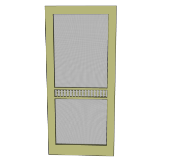 平开门草图大师模型，平开门sketchup模型下载