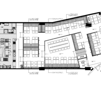 拉面馆餐饮空间设计施工图案例