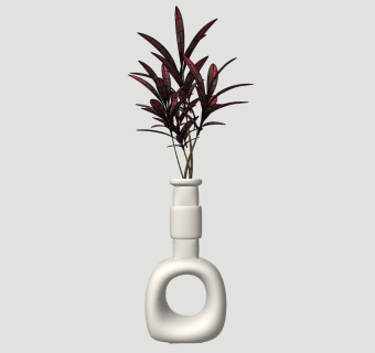  现代花瓶摆件草图大师模型，花瓶摆件sketchup模型下载