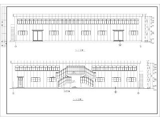 某食堂钢结构建筑图CAD图纸下载