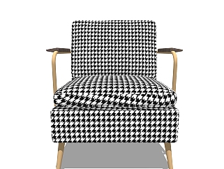 创意轻奢单人沙发椅草图大师模型 ，沙发SU模型下载