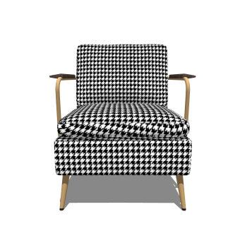 创意轻奢单人沙发椅草图大师模型 ，沙发SU模型下载