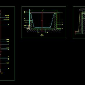卫生间墙面洗手台蹲坑剖面CAD大样图，卫生间墙面CAD设计图纸下载