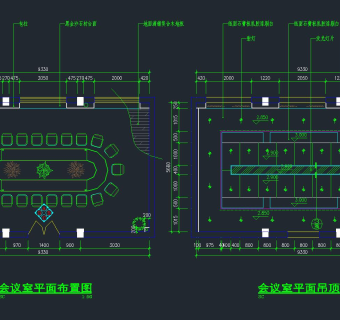 会议室整套施工图，CAD建筑图纸免费下载