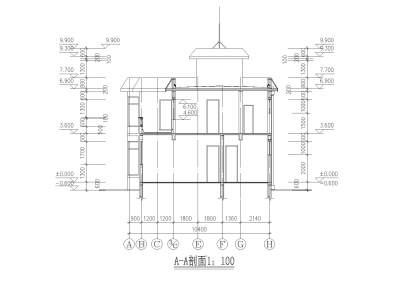 二层阁<a href=https://www.yitu.cn/su/8159.html target=_blank class=infotextkey>楼</a>内庭小<a href=https://www.yitu.cn/su/7212.html target=_blank class=infotextkey>户型</a>别墅建筑施工图_9