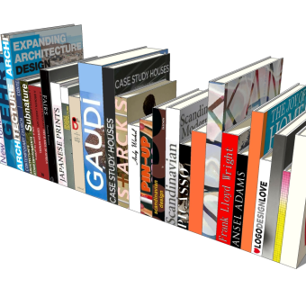  现代精品书籍草图大师模型，精品书籍sketchup模型下载