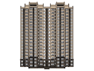 新古典公寓楼sketchup模型下载，公寓草图大师模型