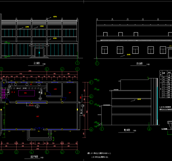 食堂全套施工图，学校食堂CAD图纸下载
