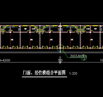 现代居住楼CAD施工图，居住楼CAD建筑图纸下载