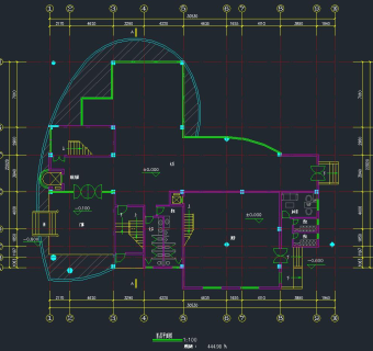 现代餐厅建筑图纸，餐厅CAD施工图纸下载
