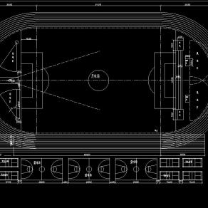 田径运动场跑道足球场铅球区跳板沙坑剖面施工图CAD图纸，运动场cad设计图纸下载(图文)