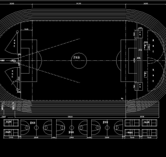 田径运动场跑道足球场铅球区跳板沙坑剖面施工图CAD图纸，运动场cad设计图纸下载(图文)
