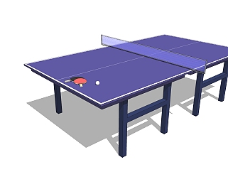 现代<em>乒乓球台</em>草图大师模型，<em>乒乓球台</em>sketchup模型下载