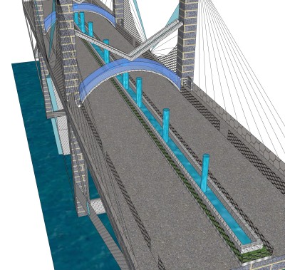 现代公路草图大师模型，公路SKP模型下载