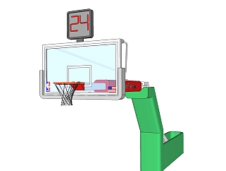篮球架草图大师模型，篮球架SU模型下载