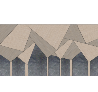 现代景墙sketchup模型下载