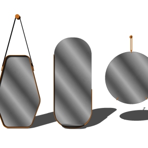 现代轻奢浴室镜草图大师模型，镜子sketchup模型skp文件分享