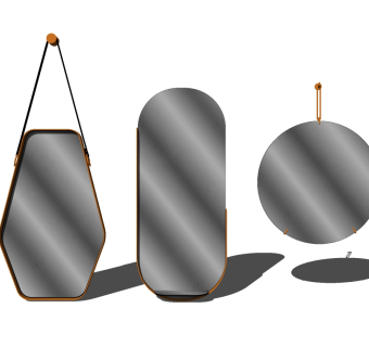 现代轻奢浴室镜草图大师模型，镜子sketchup模型skp文件分享