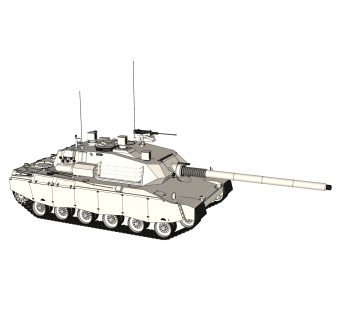 现代坦克草图大师模型，坦克sketchup模型下载