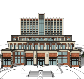 酒店草图大师模型下载、酒店su模型下载