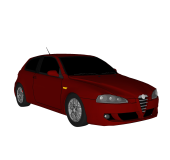 现代汽车免费su模型，现代汽车sketchup模型，汽车草图大师素材下载