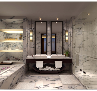 新中式风格茶楼会所设计CAD施工图，茶楼cad设计图纸下载