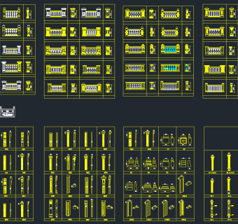 全新欧式柱子CAD图库，柱子CAD图纸下载