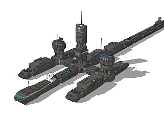 现代星际战舰SU模型,星际战舰SKB<em>文件</em>下载
