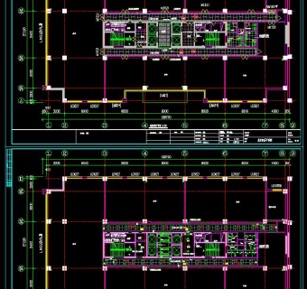 办公楼会所装饰施工图，CAD建筑图纸免费下载