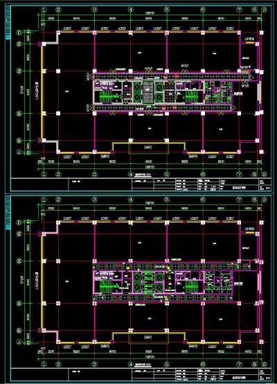 办公楼会所装饰施工图，CAD建筑图纸免费下载