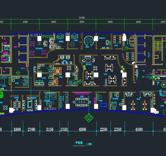 办公空间装修全套CAD施工图，CAD建筑图纸免费下载