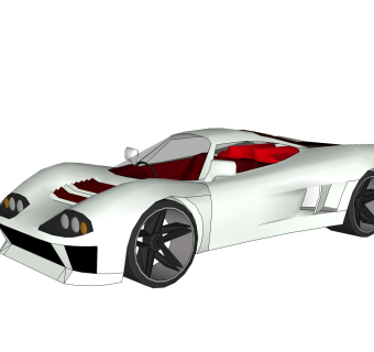 现代跑车免费su模型，现代跑车skp模型，草图大师模型素材下载