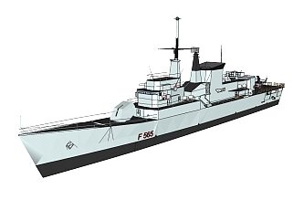 意大利狼级F565 Sagittario号<em>护卫舰</em>草图大师模型，...