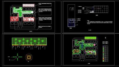 63套小区规划绿化环境绿化CAD平面图库CAD图纸
