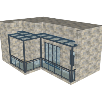现代风阳光房3su模型下载
