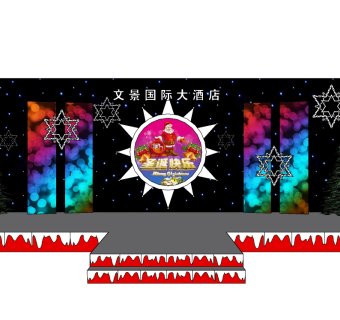 现代艺术舞台草图大师模型，舞台sketchup模型下载
