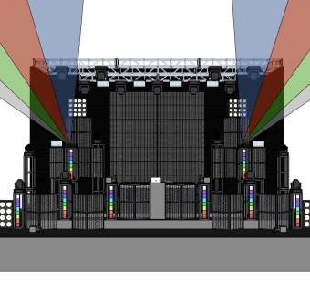 现代舞台草图大师模型，舞台SU模型下载