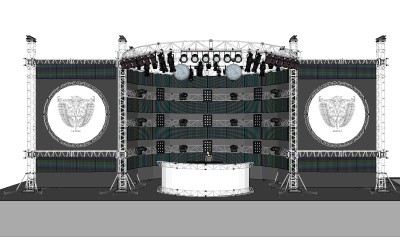 现代舞台草图大师模型，舞台SU模型下载