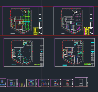 美容美发SPA沙龙店铺完整施工图，CAD施工图设计