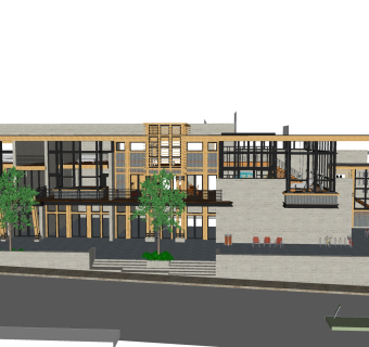 高端豪华别墅草图大师模型库下载